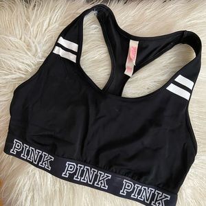 Pink sports bra